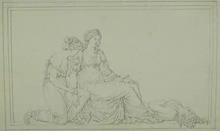 La mort de Cléopatre, gravure.