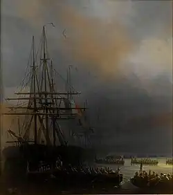 Les 1 500 hommes, formés en trois colonnes, débarquent à l’aube du 5 décembre pour bénéficier de l’effet de surprise.