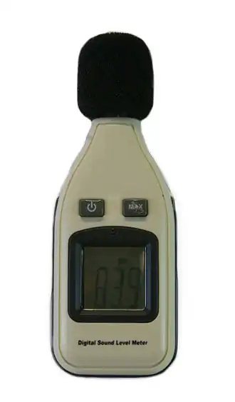 Photographie d'un sonomètre.