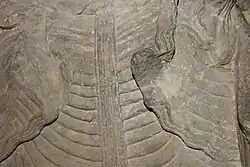 Vue de détails sculptés