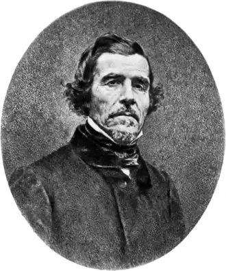 Eugène Delacroix, lithographie d'après la photographie d'Étienne Carjat.