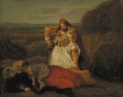 Le Giaour regardant Hassan mortEugène Delacroix, vers 1829Collection privée