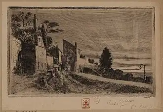Eugène Delâtre, rue Saint-Vincent, eau-forte, après 1881, Paris, Musée Carnavalet, G 23225.