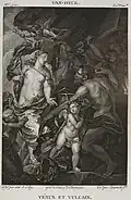 Vénus et Vulcain, d'après Antoine van Dyck.