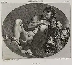 Le Feu, d'après Annibale Carrache.