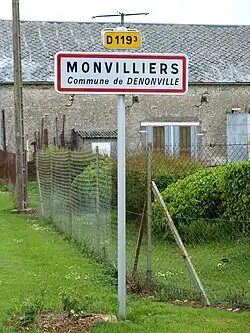 Entrée de Monvilliers.