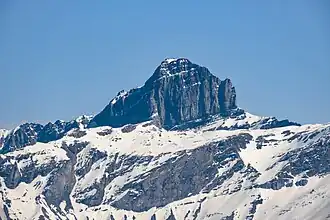 La dent Favre vue depuis la pointe de Bellevue.