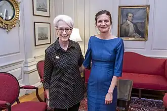 Avec Alice Rufo de la Direction générale des Relations internationales et de la Stratégie.