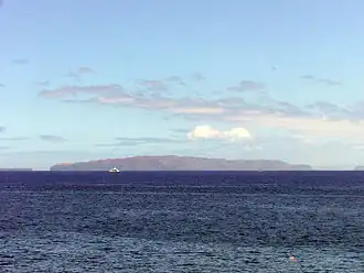 Vue de Deserta Grande depuis l'île de Madère.