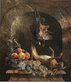 Alexandre-François Desportes, Nature morte aux fruits et au gibier, 1706.