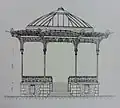 Dessin du kiosque par son architecte Gustave Simon (octobre 1909)