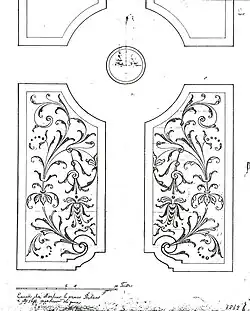 Plan du parterre du château d'Issy, par André Le Nôtre, vers 1685.