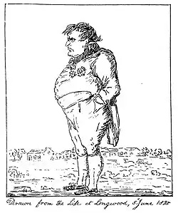 dessin montrant Napoléon de profil, les mains dans les poches