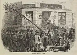 Destruction des arbres de la liberté, 1850.