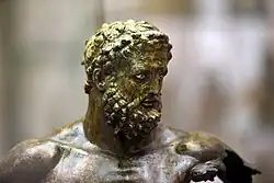 Détail de la tête de l'Hercule de Séleucie du Tigre.