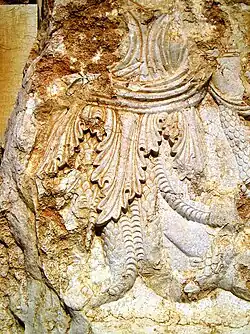 Détail d'une sculpture ornant le temple de Bêl.