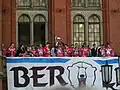 Les Eisbären Berlin à l'hôtel de ville de Berlin après leur titre de champion d'Allemagne 2005.