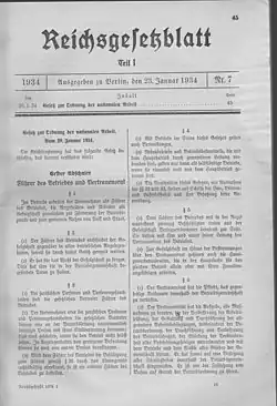 Description de l'image Deutsches Reichsgesetzblatt 34T1 007 0045.jpg.
