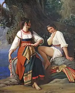 Deux baigneuses, costume de Saint-Donatien.