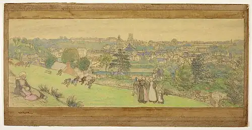 Émile Malo-Renault, Vue de Quimperlé, 1917, Musée de Bretagne, Rennes.