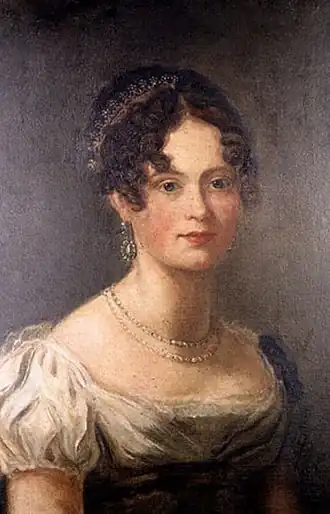 Portrait de Diane von Waldner von freundstein, comtesse Rabe von Pappenheim.