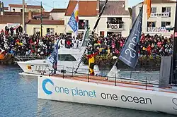Didac Costa au départ du Vendée Globe 2016-2017