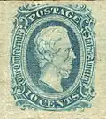 Timbre de 10¢ de Jefferson Davis.