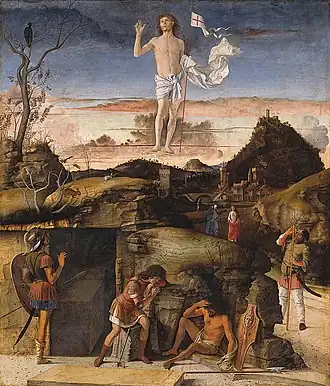 La Résurrection du Christ, par Giovanni Bellini (1475-1479).