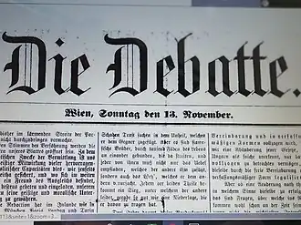 Image illustrative de l’article Die Debatte