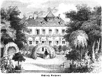 Le domaine en 1864 (gravure allemande).