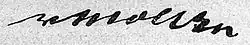 Signature de Helmuth Karl Bernhard, comte von Moltke