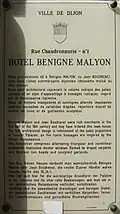 Plaque d'information trilingue (français, anglais, allemand)