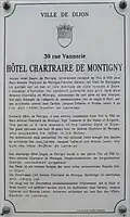 Plaque d'information trilingue (français, anglais, allemand)