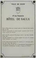 Plaque d'information trilingue (français, anglais, allemand)