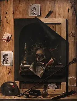 Jean François de le Motte, Vanité et trompe-l’œil, fin du XVIIIe&nbsp;siècle.