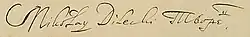 signature de Nikolaï Diletsky
