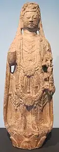 Statue d'Avalokiteshvara/Guanyin, période des Zhou septentrionaux, Victoria and Albert Museum.