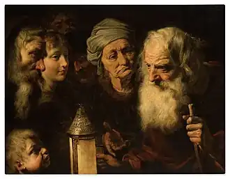 Diogène avec sa lanterne cherchant un honnête homme, v. 1635Pieter van Mol