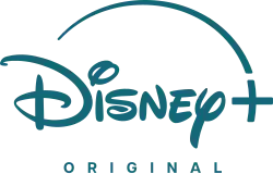 Logo des productions Disney+ Original. Le mot Original est écrit en lettres capitales bleu marine et assez espacées (O R I G I N A L) en dessous du logo Disney+ avec une taille d'écriture assez petite.
