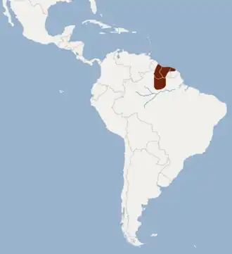 Description de l'image Distribution of Lophostoma schulzi.png.