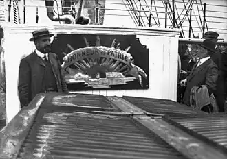 Le docteur Charcot à bord (15 août 1908).