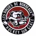 Le logo est un disque, rouge bordeaux en son centre avec un contour noir. Un Dogue de Bordeaux est représenté brisant une crosse avec sa gueule. Le nom de l'équipe et l'inscription « hockey sur glace » figurent en lettres capitales blanches sur le pourtour noir.