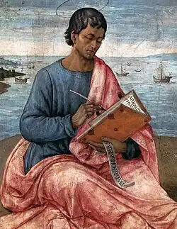 Saint Jean à Patmos, 1480-1485,Beaux-Arts, Budapest.