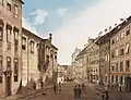 Munich : La Residenzstraße près de la Max-Joseph-Platz en 1826.