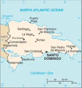 carte : Géographie de la République dominicaine