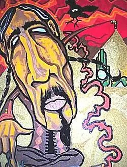 représentation figurée de Don Juan Matus, dessin de Jacob Wayne Bryner