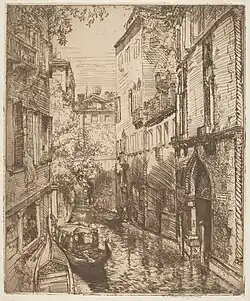 Rio delle Verona, Venise, eau-forte, vers 1912 (Washington, National Gallery of Art)