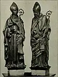 Saint Louis de Toulouse (à gauche) et Saint Prosdocime (à droite), après 1446, bronze, 163cm
