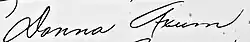 signature de Donna Axum