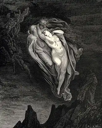Paolo et Francesca de Gustave Doré.